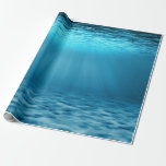 Blue Ocean underwater scene illustration Wrapping Paper