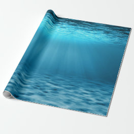 Blue Ocean underwater scene illustration Wrapping Paper