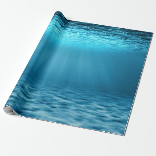 Blue Ocean underwater scene illustration Wrapping Paper