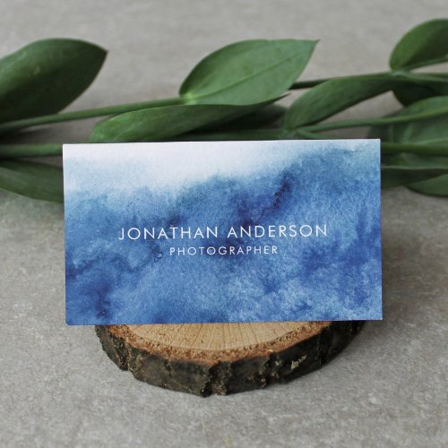 Blue Ocean_Watercolor Abstract Professional  Business Card