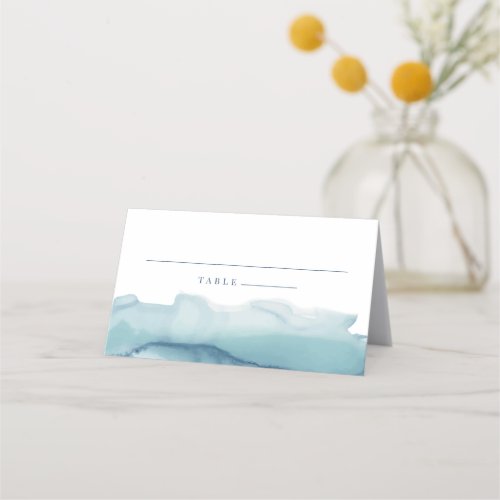 Blue Ocean Watercolor Escort Cards