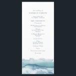 Blue Ocean Watercolor Wedding Program<br><div class="desc">Blue Ocean Watercolor Wedding Program</div>
