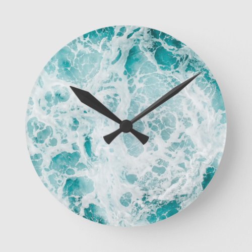 Blue Ocean Wave Acrylic Wall Clock