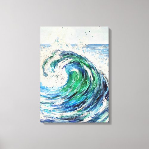 Blue Ocean Wave Canvas Print