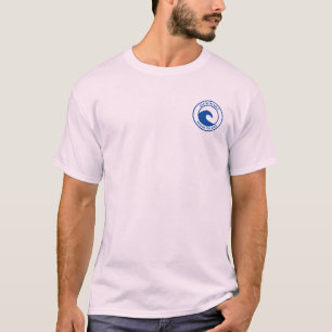 Blue Ocean Wave Circle Design Newport T-Shirt