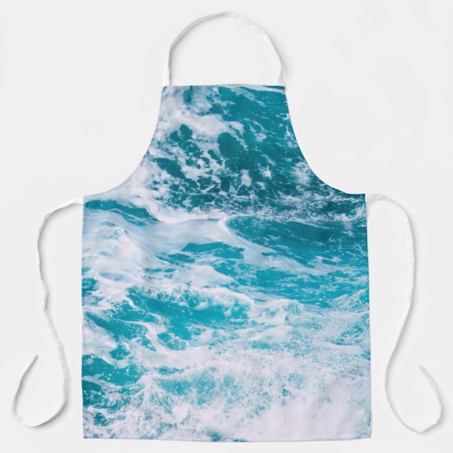 Blue Ocean Waves Apron (Front)
