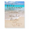 Blue Ocean Waves Beach Wedding Welcome Sign