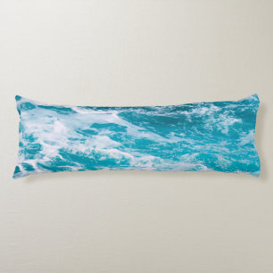 Blue Ocean Waves Body Pillow