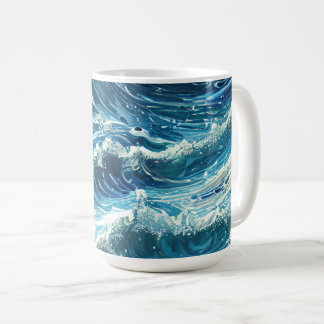 Blue Ocean Waves Coffee Mug