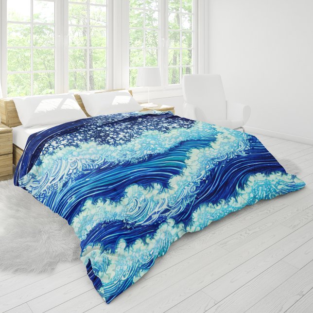 Blue Ocean Waves Duvet Cover (Creator Uploaded)