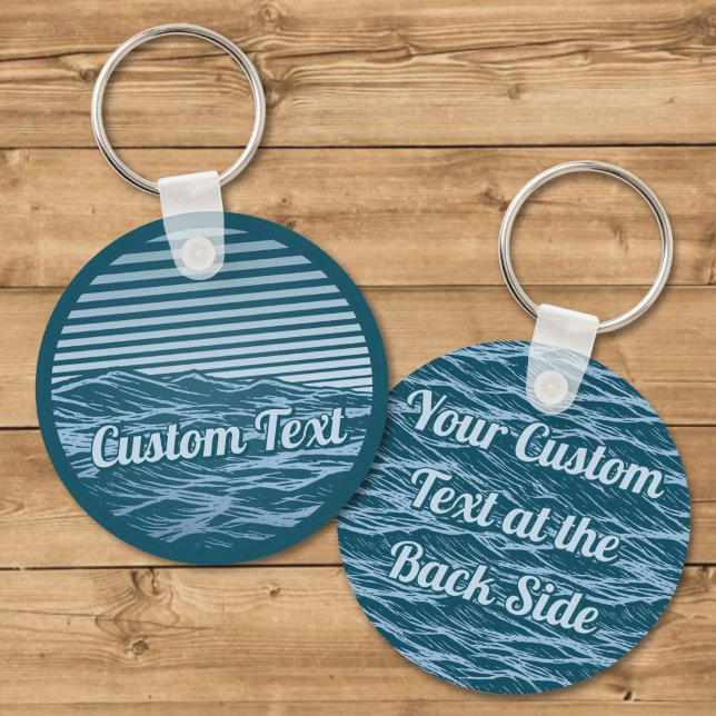 Blue Ocean Waves Icon Keychain (Creator Uploaded)