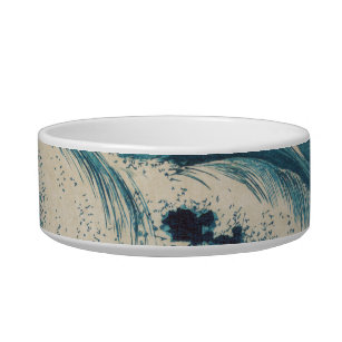Blue Ocean Waves Japanese Woodcut  Bowl