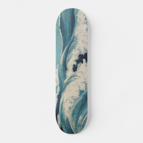 Blue Ocean Waves Japanese Woodcut  Skateboard Deck