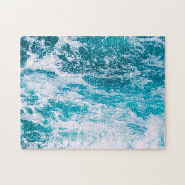 Blue Ocean Waves Jigsaw Puzzle (Horizontal)