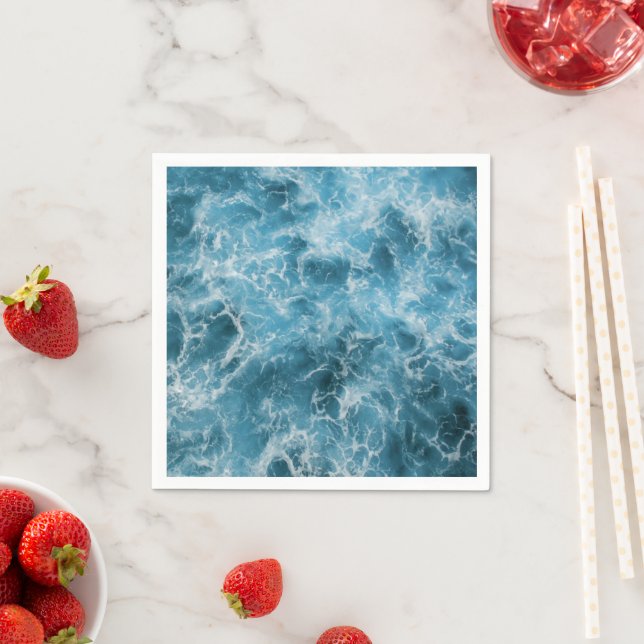 Blue Ocean Waves Napkins (Insitu)