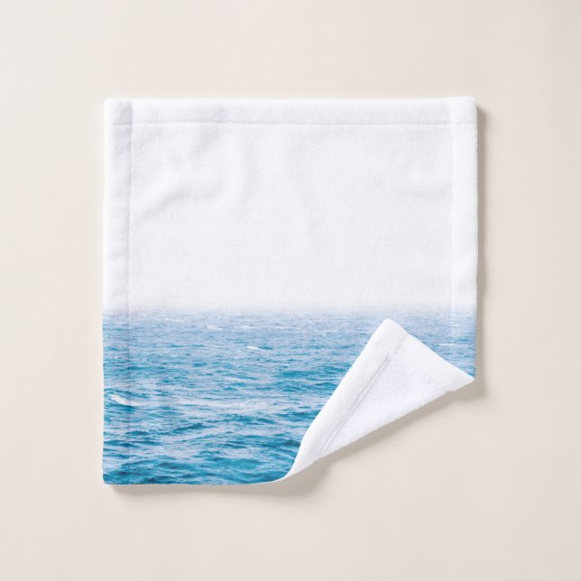 Blue Ocean Waves Nautical Seascape Wash Cloth (Wash Cloth)