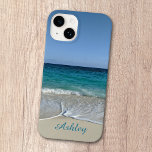 Blue Ocean waves on a Caribbean beach Case-Mate iPhone 14 Case<br><div class="desc">Personalize or NOT, totally up to you. Beautiful case for new phones or Revive your current phone. Ocean waves on a beautiful sunny day on Caribbean beach. This photo was taken in Bahamas Paradise Island, I just loved the way the waves were crashing in such a unique way. Available for...</div>