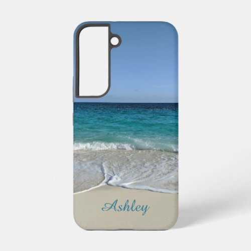 Blue Ocean waves on a Caribbean beach Samsung Galaxy S22 Case