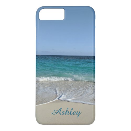 Blue Ocean waves on a Caribbean beach V2 iPhone 8 Plus7 Plus Case