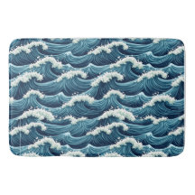Blue Ocean waves pattern 