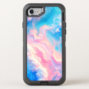 Blue Ocean Waves Pink Summer Sea Beach Turquoise OtterBox Defender iPhone SE/8/7 Case