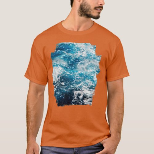 Blue Ocean Waves Pool T_Shirt