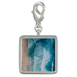 Blue Ocean Waves Sandy Beach Charm