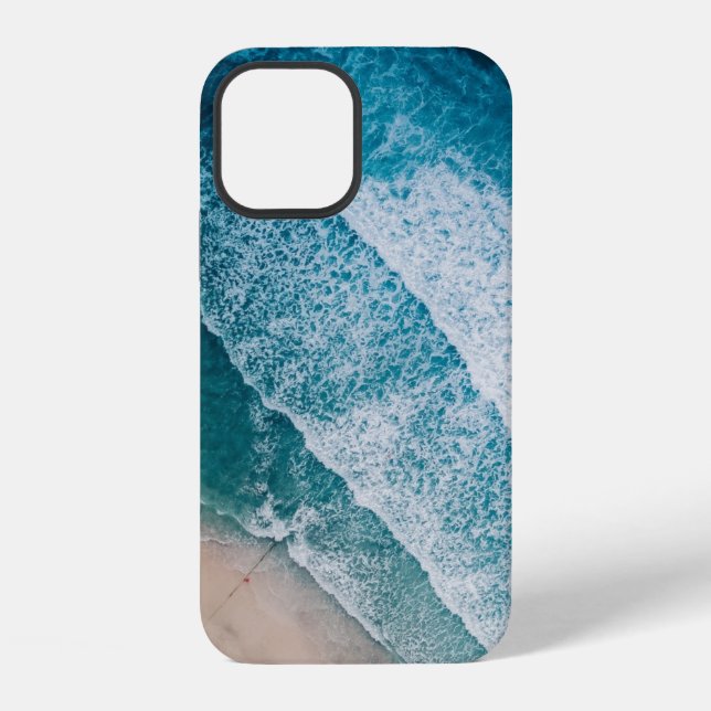 Blue Ocean Waves Sandy Beach Iphone Case (Back)