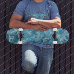 Blue Ocean Waves skateboard<br><div class="desc">Ride the waves with this stunning blue ocean waves skateboard. Perfect for beginners and experienced skaters alike,  this board is sure to turn heads at the skate park or on the beach. Shop at prsfashion store Zazzle.</div>