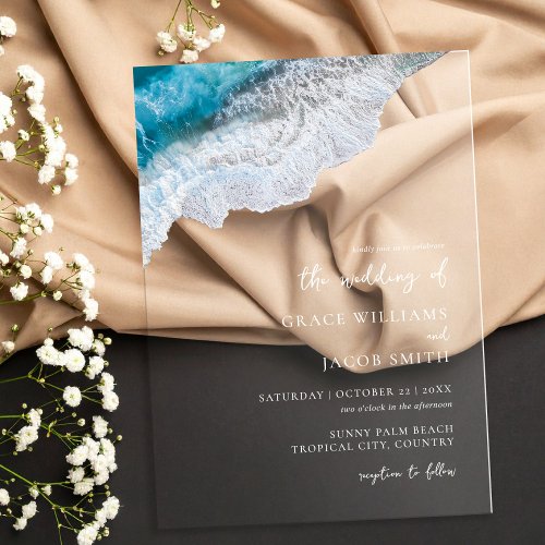 Blue Ocean Waves Tropical Beach Wedding