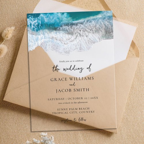 Blue Ocean Waves Tropical Beach Wedding