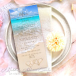 Blue Ocean Waves Tropical Beach Wedding Menu Card<br><div class="desc">Blue Ocean Waves Tropical Beach Wedding Menu Card – Customizable & Elegant. Bring the beauty of the sea to your special day with our Blue Ocean Waves Tropical Beach Wedding Menu Card. Perfect for destination weddings, beachside ceremonies, and tropical-themed receptions, this elegant menu design captures the serene charm of ocean...</div>
