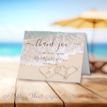 Blue Ocean Waves Tropical Beach Wedding Thank You Card<br><div class="desc">Make your heartfelt appreciation known with our Blue Ocean Waves Tropical Beach Wedding Thank You Card. Reflecting the tranquil beauty of the sea, this card is a tangible manifestation of your gratitude. The tranquil blues of the ocean waves are meant to symbolize the deep and lasting bond you share. It...</div>