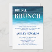 Blue Ocean Waves Wedding Bridal Brunch Invitation (Front)