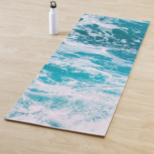 Blue Ocean Waves Yoga Mat