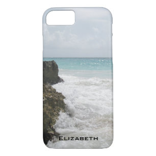 Blue Ocean with Foamy Waves Seascape Personalized iPhone 8/7 Case