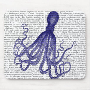 Blue Octopus 5 Mouse Pad