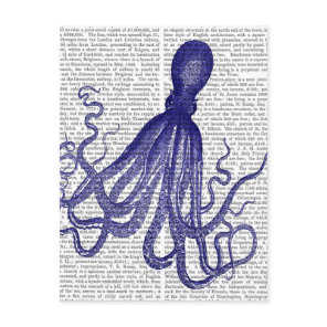 Blue Octopus 5 Postcard