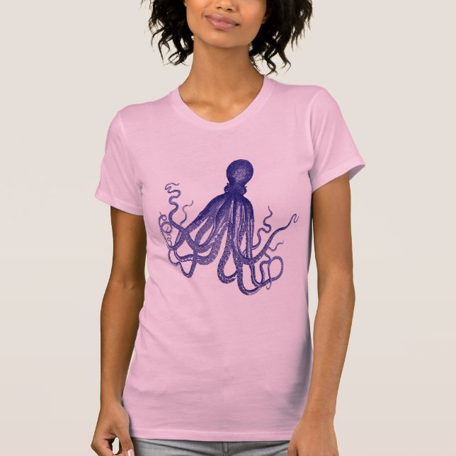 Blue Octopus 5 T-Shirt (Front)