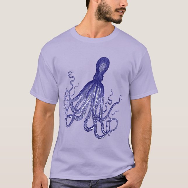 Blue Octopus 5 T-Shirt (Front)