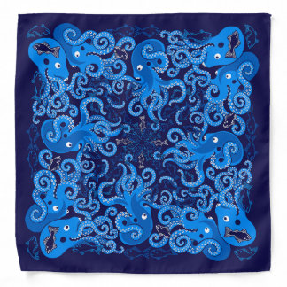 Blue Octopus Bandana