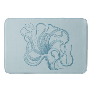 Blue Octopus Bath Mat