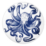 Blue Octopus Ceramic Knob