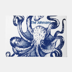 Blue Octopus Doormat