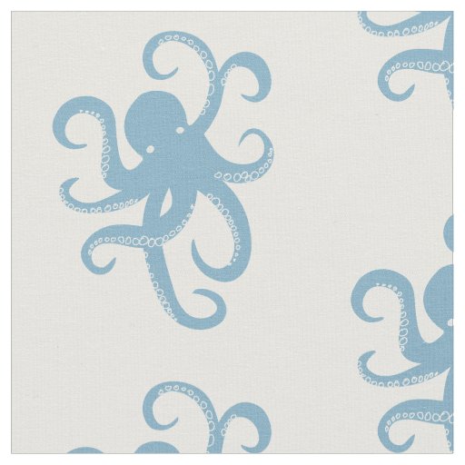 Blue Octopus Fabric