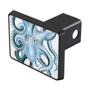 Blue Octopus Ink & Marker Hitch Cover by EveyArtStore at Zazzle