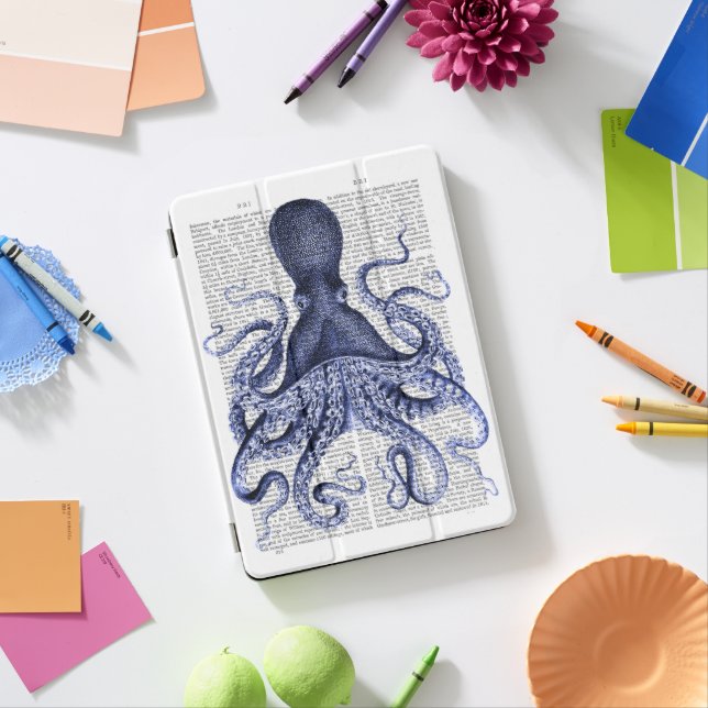 Blue Octopus iPad Pro Cover (Desk)