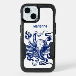 Blue Octopus iPhone 15 Case