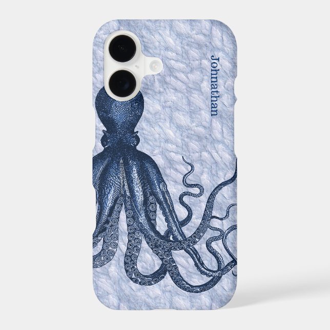Blue Octopus iPhone 7 Case (Back)