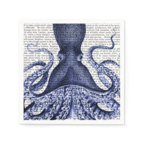 Blue Octopus Napkins